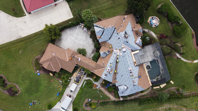 Shingle Roofing aerial view